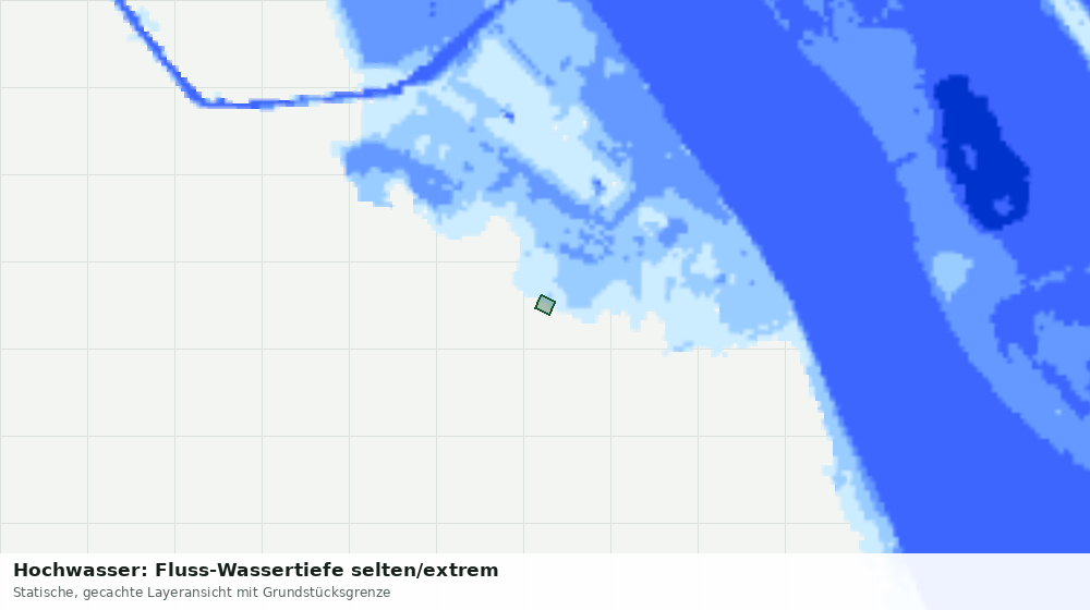 Statische Kartenansicht: Hochwasser: Fluss-Wassertiefe selten/extrem