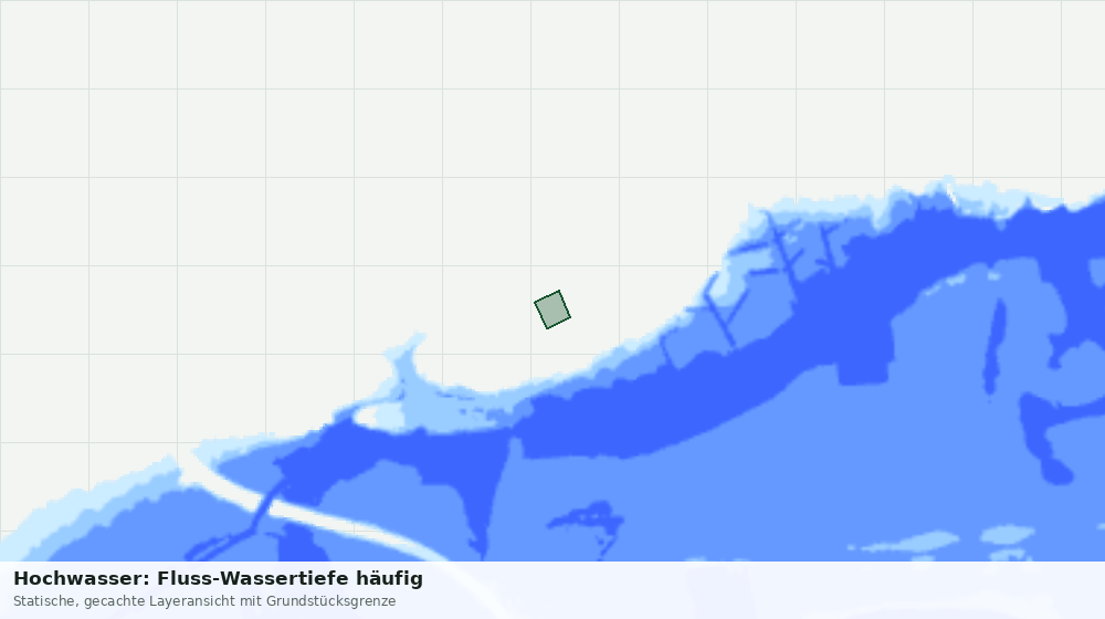 Statische Kartenansicht: Hochwasser: Fluss-Wassertiefe häufig
