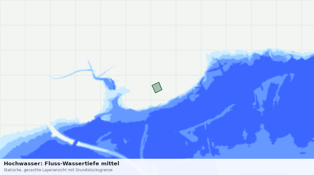 Statische Kartenansicht: Hochwasser: Fluss-Wassertiefe mittel
