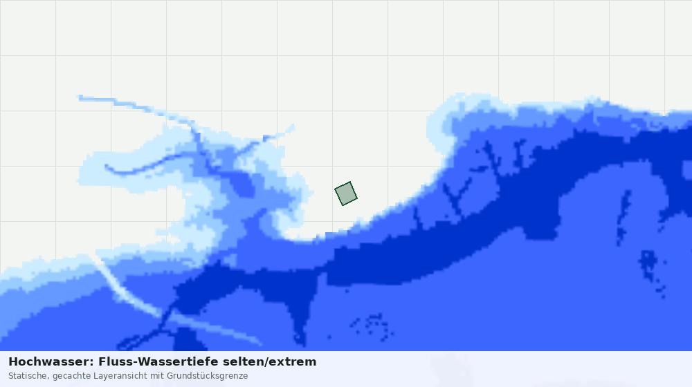 Statische Kartenansicht: Hochwasser: Fluss-Wassertiefe selten/extrem