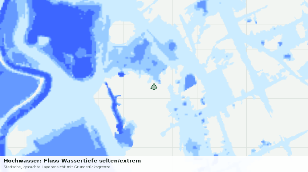 Statische Kartenansicht: Hochwasser: Fluss-Wassertiefe selten/extrem