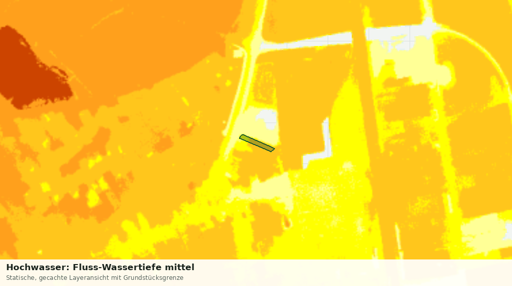 Statische Kartenansicht: Hochwasser: Fluss-Wassertiefe mittel