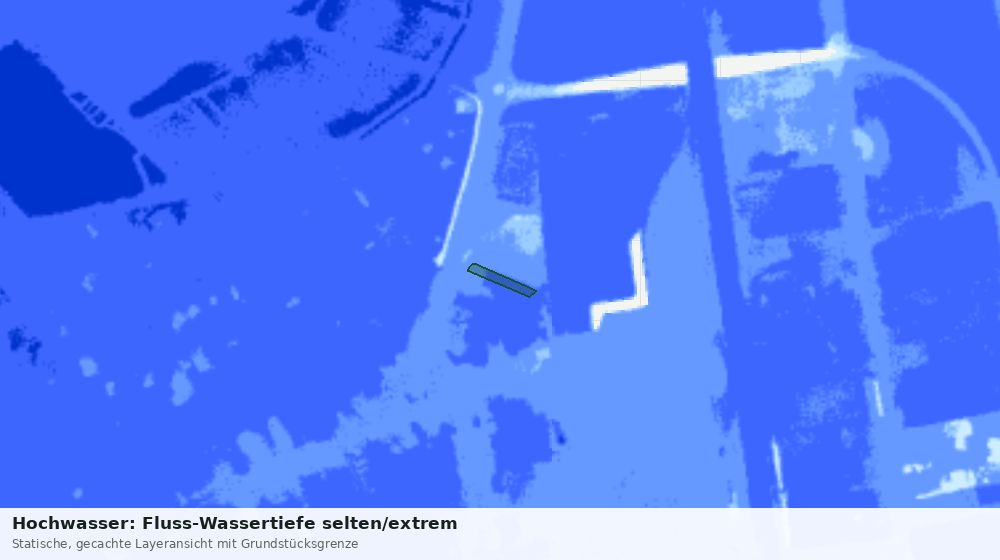 Statische Kartenansicht: Hochwasser: Fluss-Wassertiefe selten/extrem