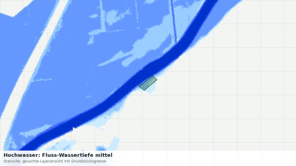 Statische Kartenansicht: Hochwasser: Fluss-Wassertiefe mittel