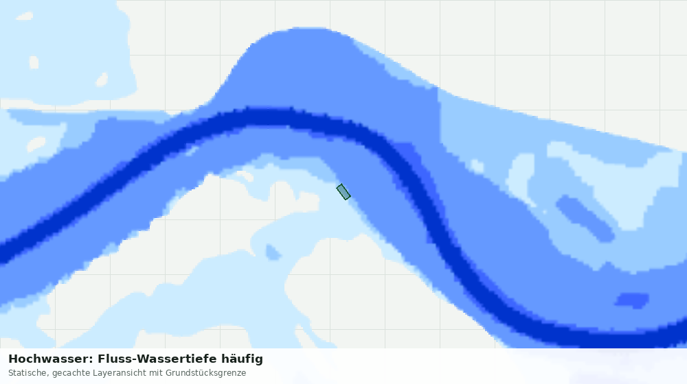 Statische Kartenansicht: Hochwasser: Fluss-Wassertiefe häufig