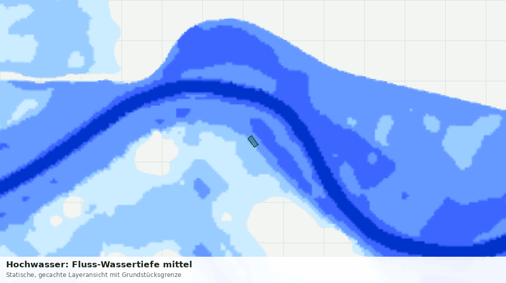 Statische Kartenansicht: Hochwasser: Fluss-Wassertiefe mittel