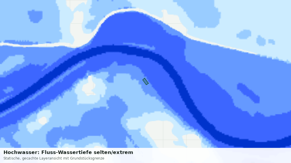 Statische Kartenansicht: Hochwasser: Fluss-Wassertiefe selten/extrem