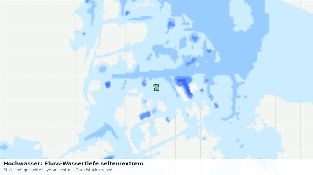Statische Kartenansicht: Hochwasser: Fluss-Wassertiefe selten/extrem