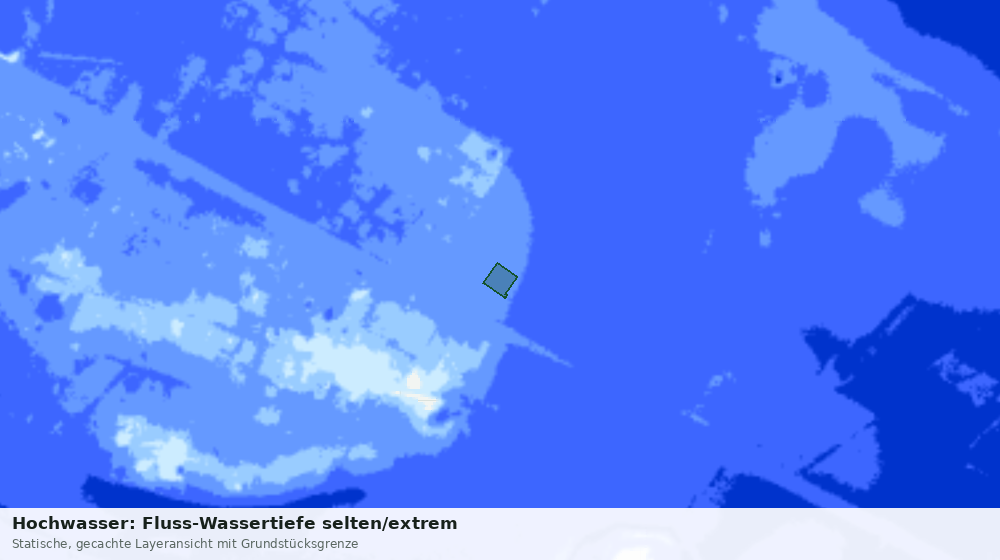 Statische Kartenansicht: Hochwasser: Fluss-Wassertiefe selten/extrem