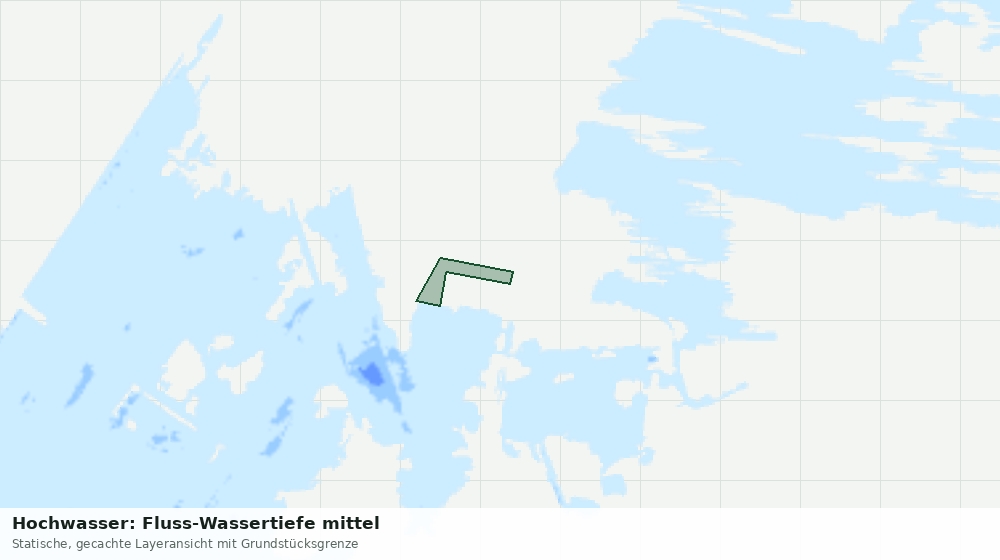 Statische Kartenansicht: Hochwasser: Fluss-Wassertiefe mittel