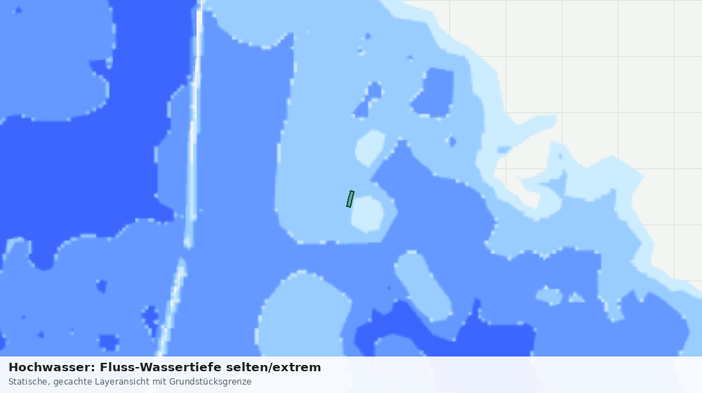 Statische Kartenansicht: Hochwasser: Fluss-Wassertiefe selten/extrem