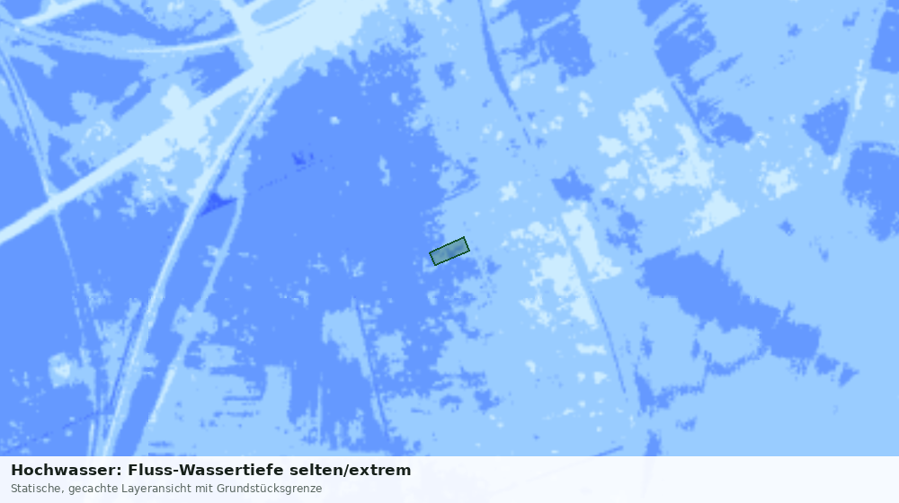 Statische Kartenansicht: Hochwasser: Fluss-Wassertiefe selten/extrem