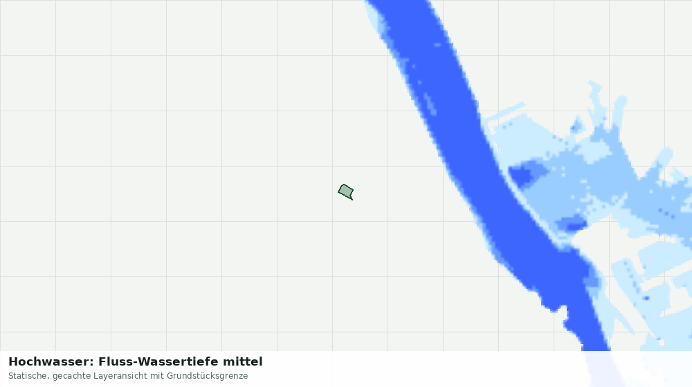 Statische Kartenansicht: Hochwasser: Fluss-Wassertiefe mittel