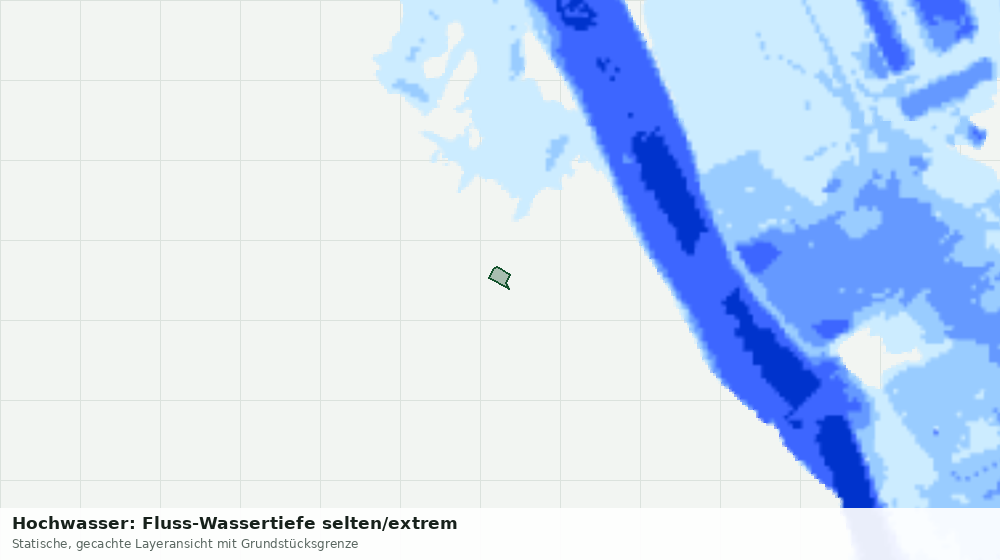 Statische Kartenansicht: Hochwasser: Fluss-Wassertiefe selten/extrem