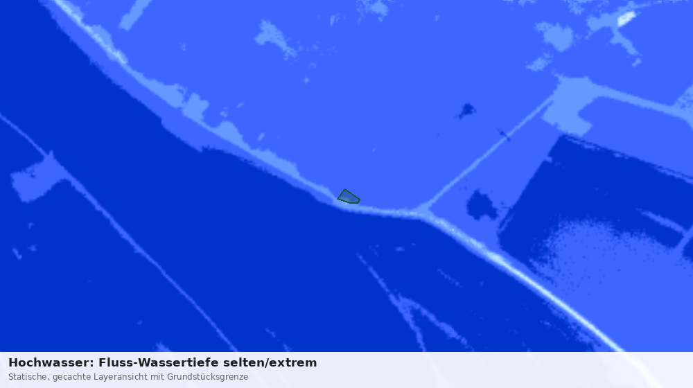 Statische Kartenansicht: Hochwasser: Fluss-Wassertiefe selten/extrem