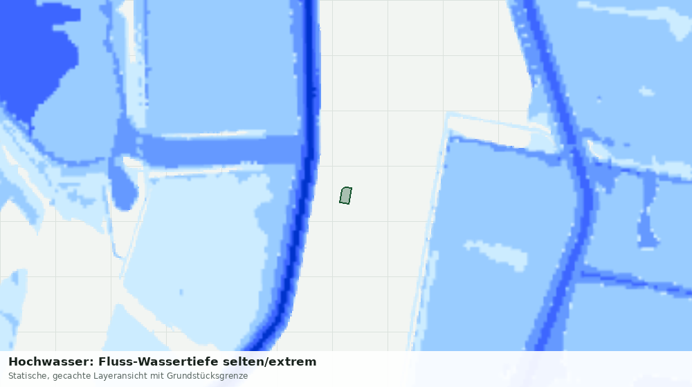 Statische Kartenansicht: Hochwasser: Fluss-Wassertiefe selten/extrem