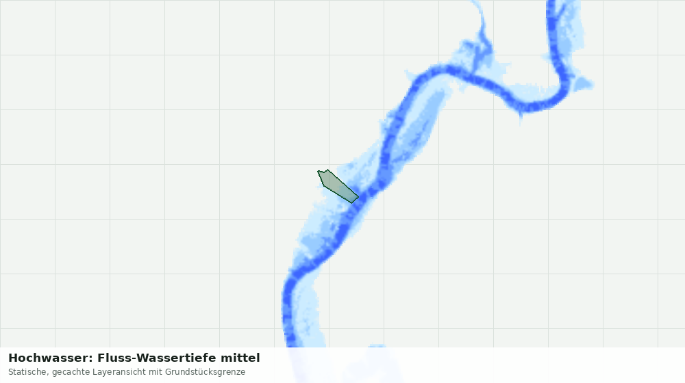 Statische Kartenansicht: Hochwasser: Fluss-Wassertiefe mittel