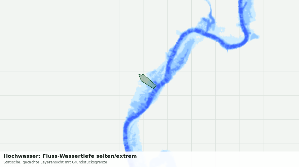 Statische Kartenansicht: Hochwasser: Fluss-Wassertiefe selten/extrem