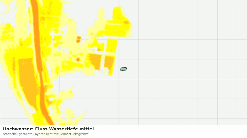 Statische Kartenansicht: Hochwasser: Fluss-Wassertiefe mittel