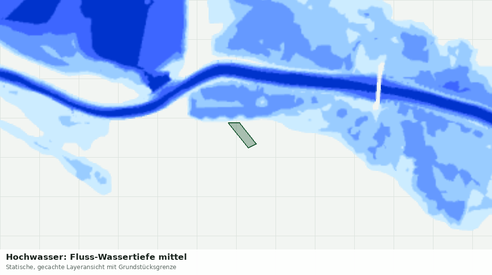 Statische Kartenansicht: Hochwasser: Fluss-Wassertiefe mittel