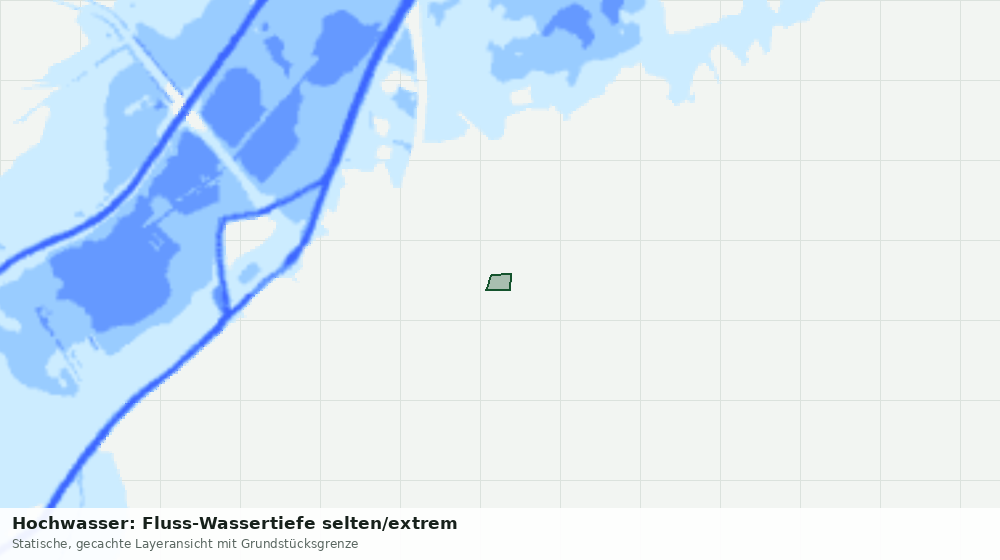 Statische Kartenansicht: Hochwasser: Fluss-Wassertiefe selten/extrem