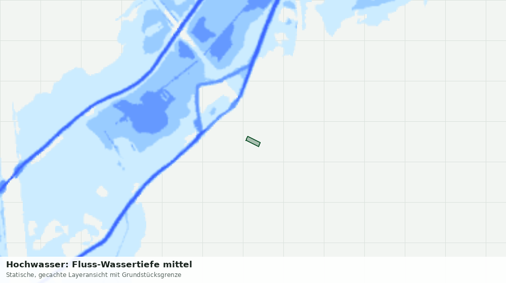 Statische Kartenansicht: Hochwasser: Fluss-Wassertiefe mittel