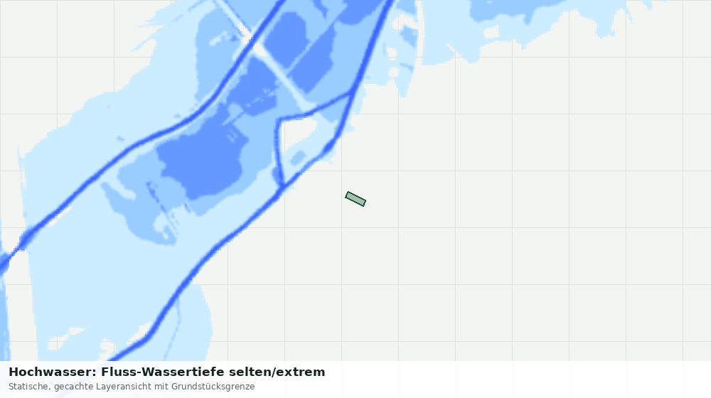 Statische Kartenansicht: Hochwasser: Fluss-Wassertiefe selten/extrem