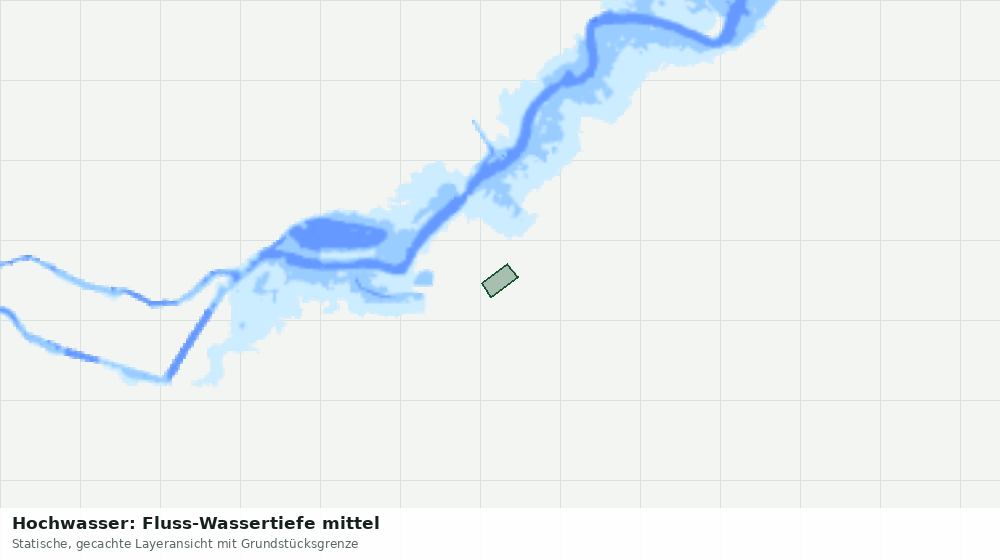 Statische Kartenansicht: Hochwasser: Fluss-Wassertiefe mittel
