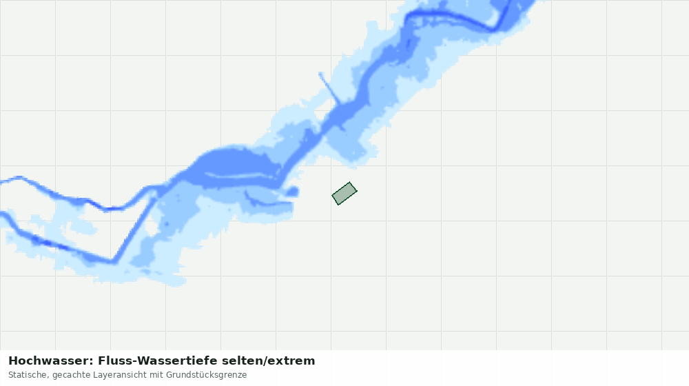 Statische Kartenansicht: Hochwasser: Fluss-Wassertiefe selten/extrem