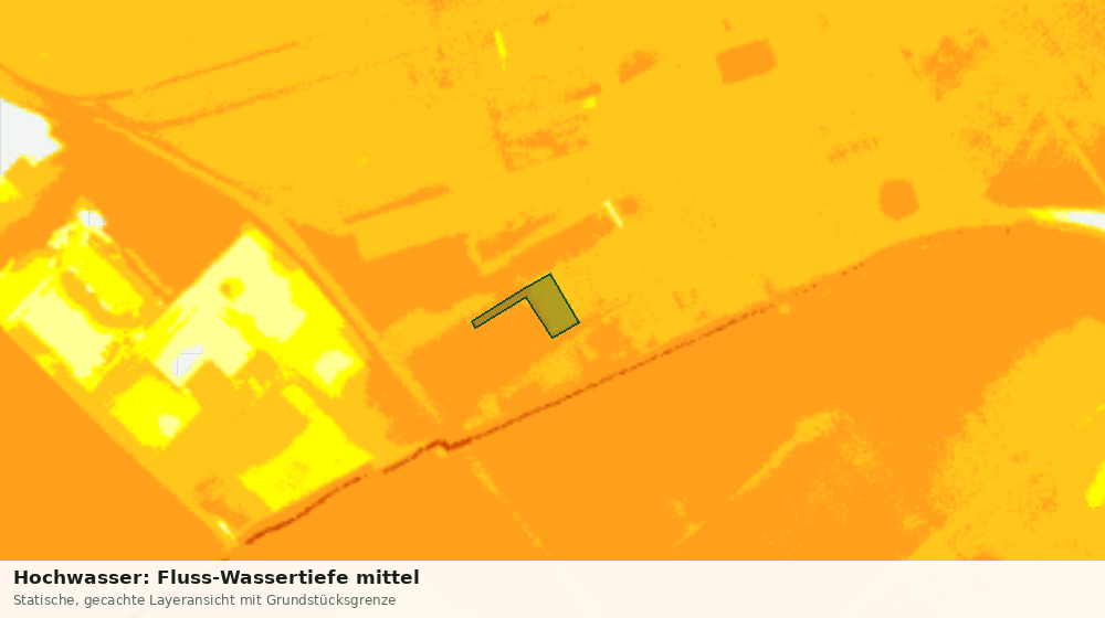 Statische Kartenansicht: Hochwasser: Fluss-Wassertiefe mittel