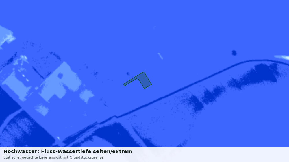 Statische Kartenansicht: Hochwasser: Fluss-Wassertiefe selten/extrem