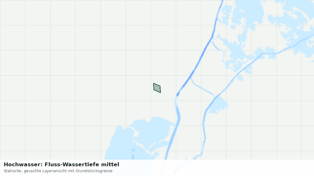 Statische Kartenansicht: Hochwasser: Fluss-Wassertiefe mittel