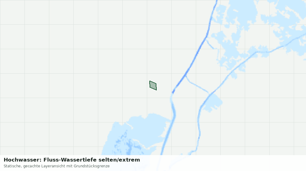Statische Kartenansicht: Hochwasser: Fluss-Wassertiefe selten/extrem