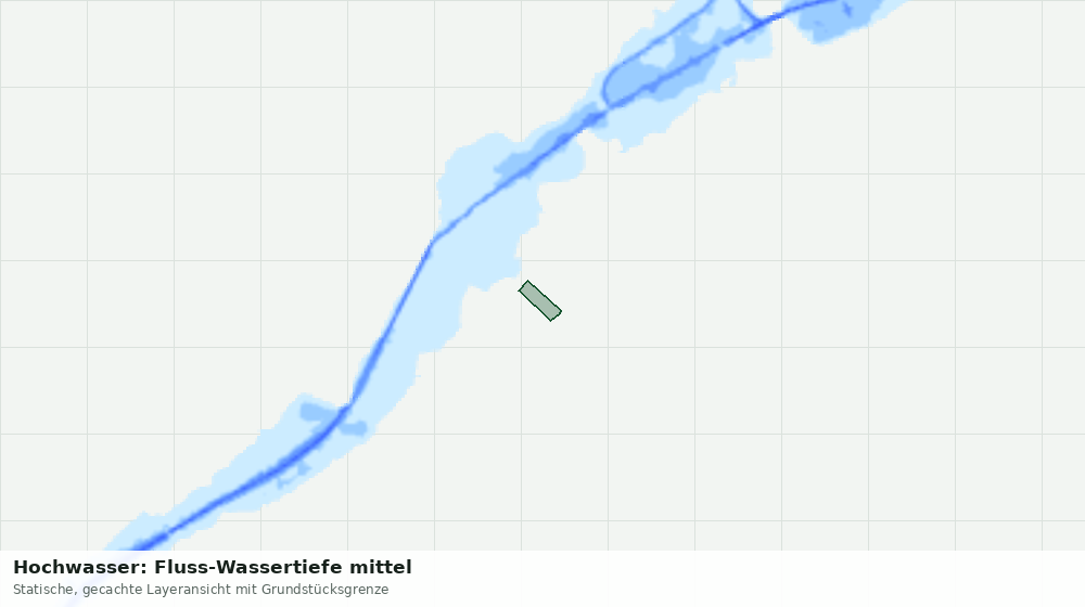 Statische Kartenansicht: Hochwasser: Fluss-Wassertiefe mittel