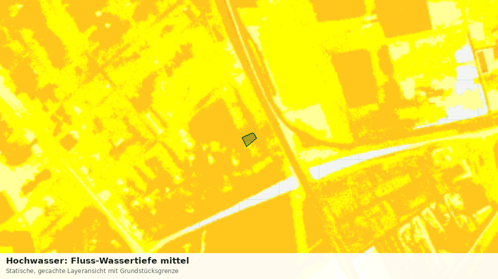 Statische Kartenansicht: Hochwasser: Fluss-Wassertiefe mittel