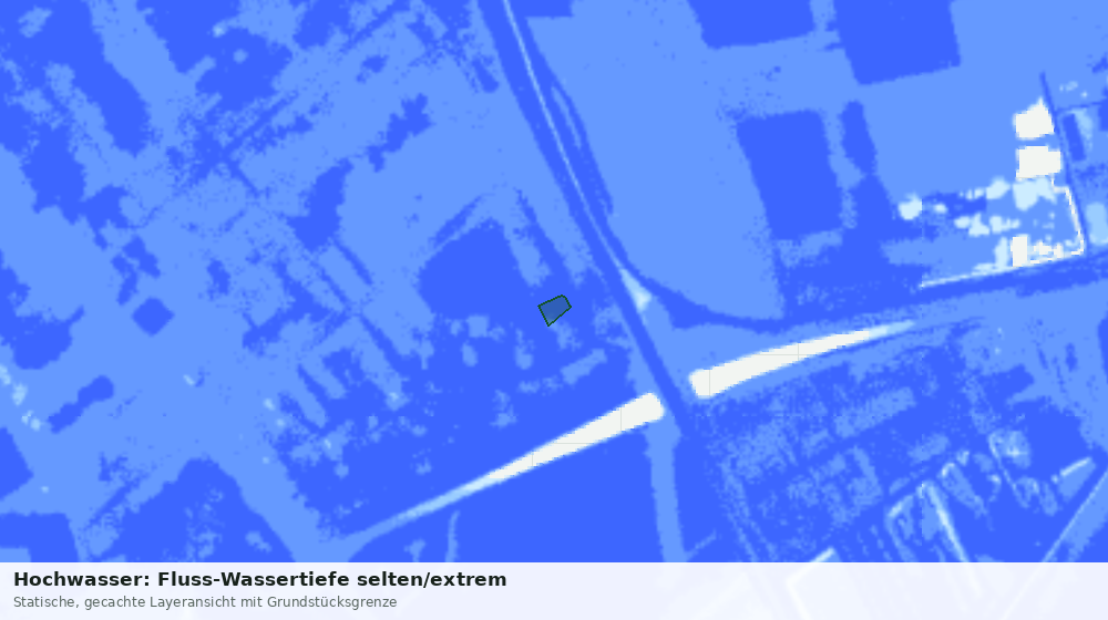 Statische Kartenansicht: Hochwasser: Fluss-Wassertiefe selten/extrem
