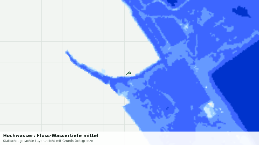 Statische Kartenansicht: Hochwasser: Fluss-Wassertiefe mittel