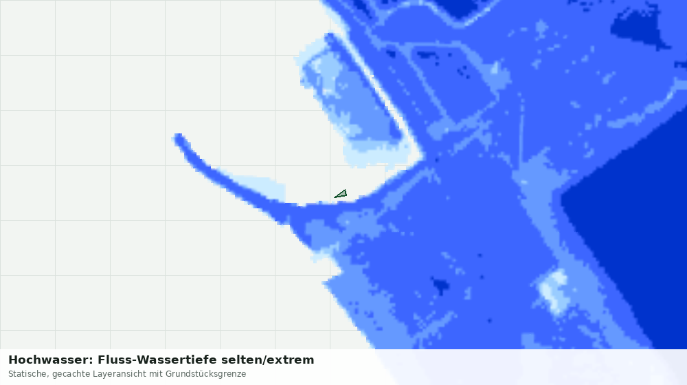 Statische Kartenansicht: Hochwasser: Fluss-Wassertiefe selten/extrem