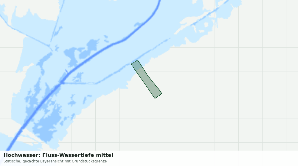 Statische Kartenansicht: Hochwasser: Fluss-Wassertiefe mittel