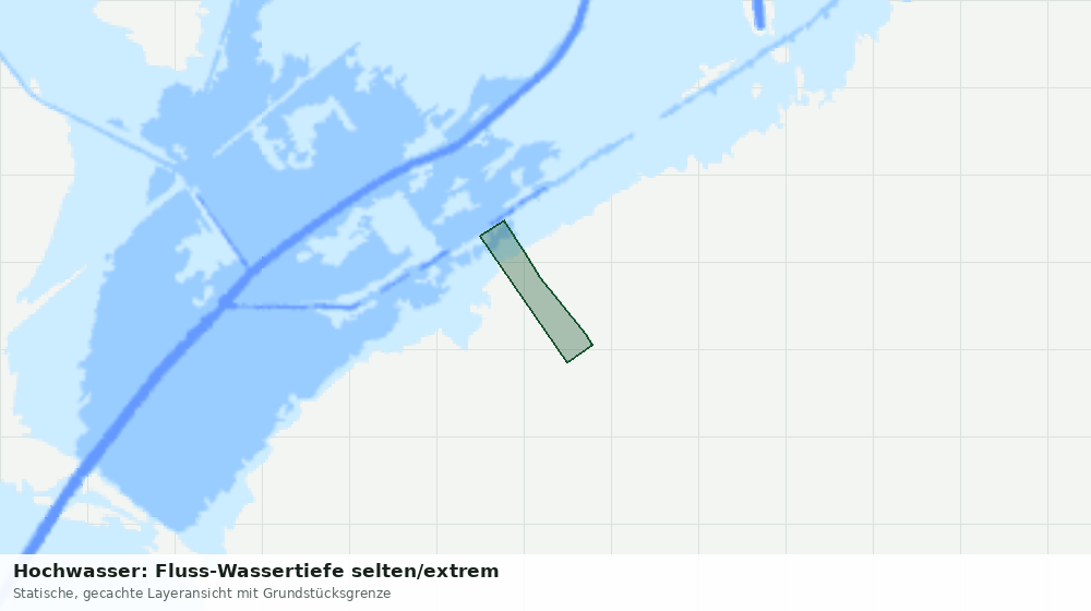Statische Kartenansicht: Hochwasser: Fluss-Wassertiefe selten/extrem