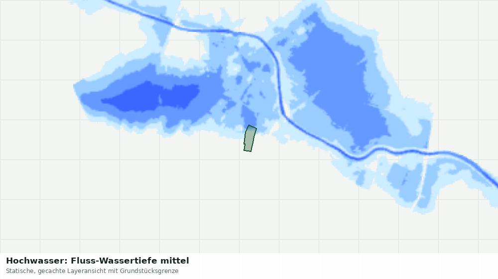 Statische Kartenansicht: Hochwasser: Fluss-Wassertiefe mittel
