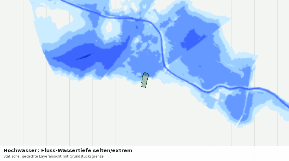 Statische Kartenansicht: Hochwasser: Fluss-Wassertiefe selten/extrem