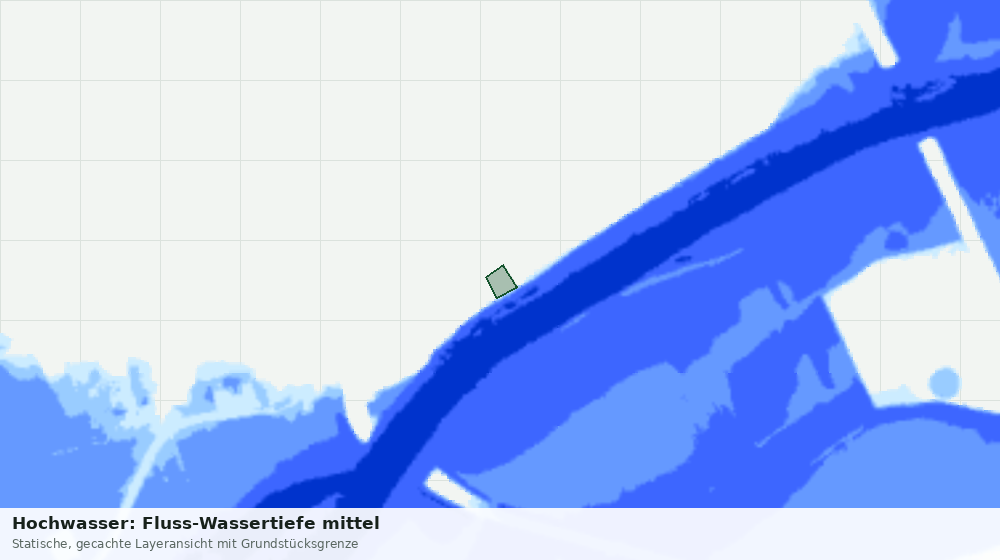 Statische Kartenansicht: Hochwasser: Fluss-Wassertiefe mittel