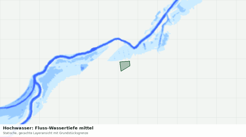 Statische Kartenansicht: Hochwasser: Fluss-Wassertiefe mittel