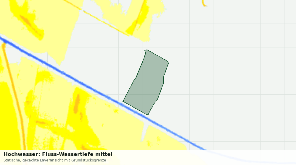 Statische Kartenansicht: Hochwasser: Fluss-Wassertiefe mittel