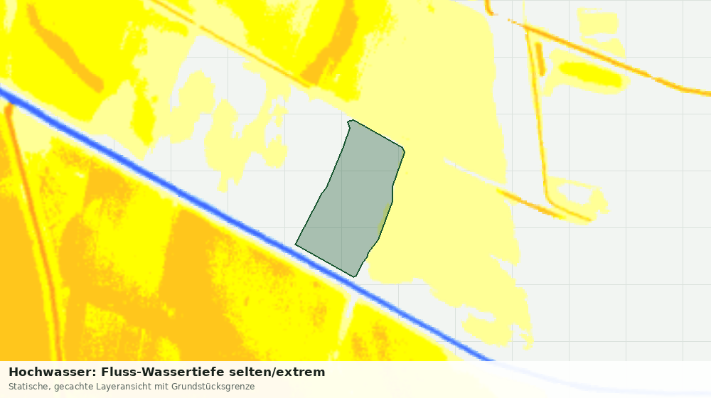 Statische Kartenansicht: Hochwasser: Fluss-Wassertiefe selten/extrem