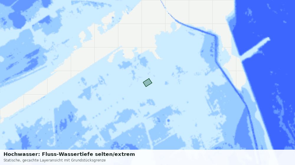 Statische Kartenansicht: Hochwasser: Fluss-Wassertiefe selten/extrem