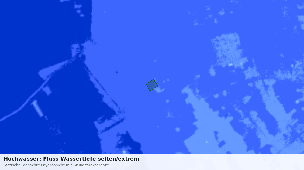 Statische Kartenansicht: Hochwasser: Fluss-Wassertiefe selten/extrem
