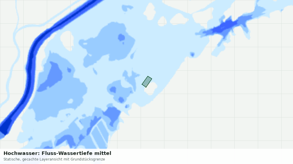 Statische Kartenansicht: Hochwasser: Fluss-Wassertiefe mittel