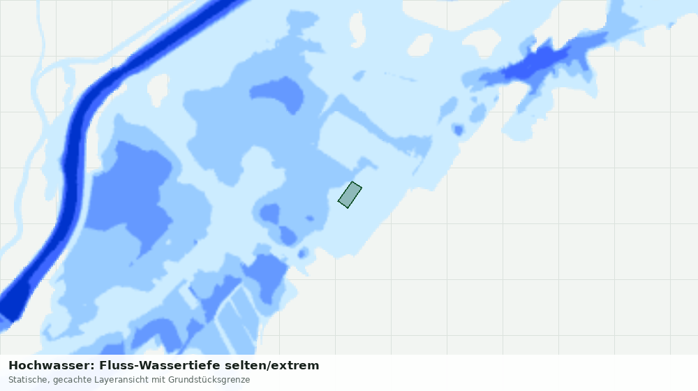 Statische Kartenansicht: Hochwasser: Fluss-Wassertiefe selten/extrem